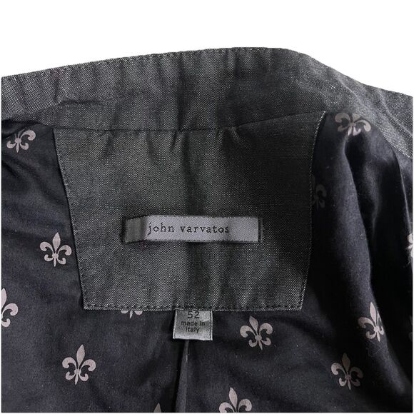 John Varvatos Mainline Men L/42 Asymmetrical Military Fleur De Lis Jacket Italy - Picture 12 of 16